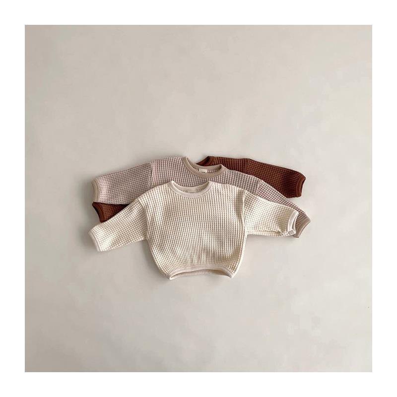 Babies Waffle Loose Pullover T-Shirt
