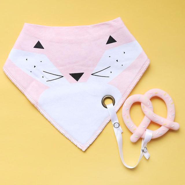 Cotton & Silicone Baby Bib