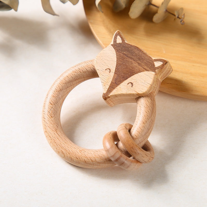 Baby Molar Toy Half Ring Animal Shape Rattle Molar Rod