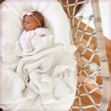 Knitted Baby Blanket Newborn Swaddle Wrap