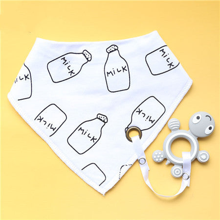 Cotton & Silicone Baby Bib