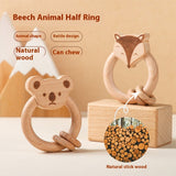 Baby Molar Toy Half Ring Animal Shape Rattle Molar Rod