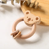 Baby Molar Toy Half Ring Animal Shape Rattle Molar Rod