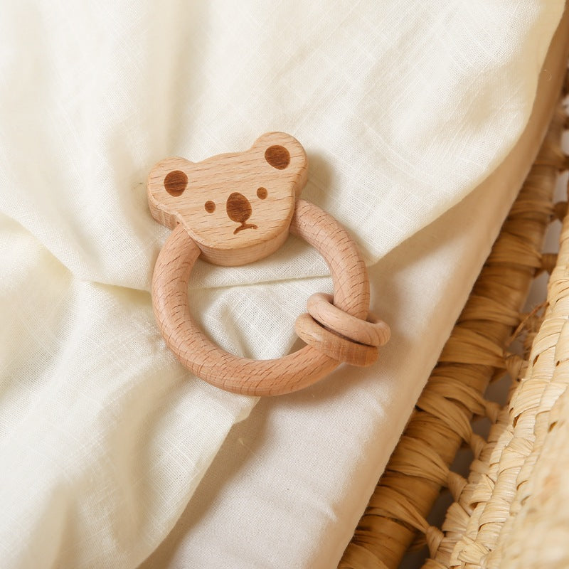 Baby Molar Toy Half Ring Animal Shape Rattle Molar Rod