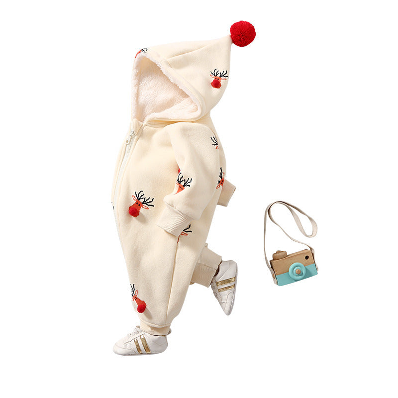 Khaki Padded Warm Baby Clothes
