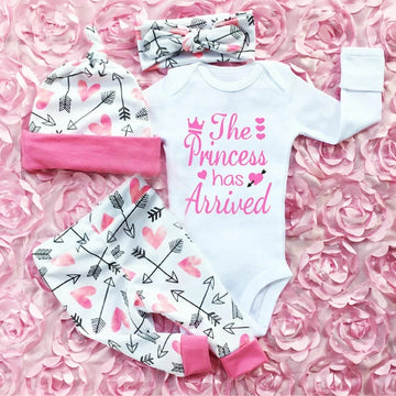 4PCS Newborn Baby Girl Romper