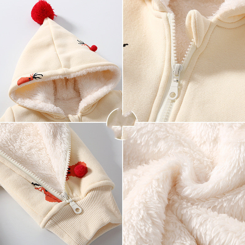 Khaki Padded Warm Baby Clothes
