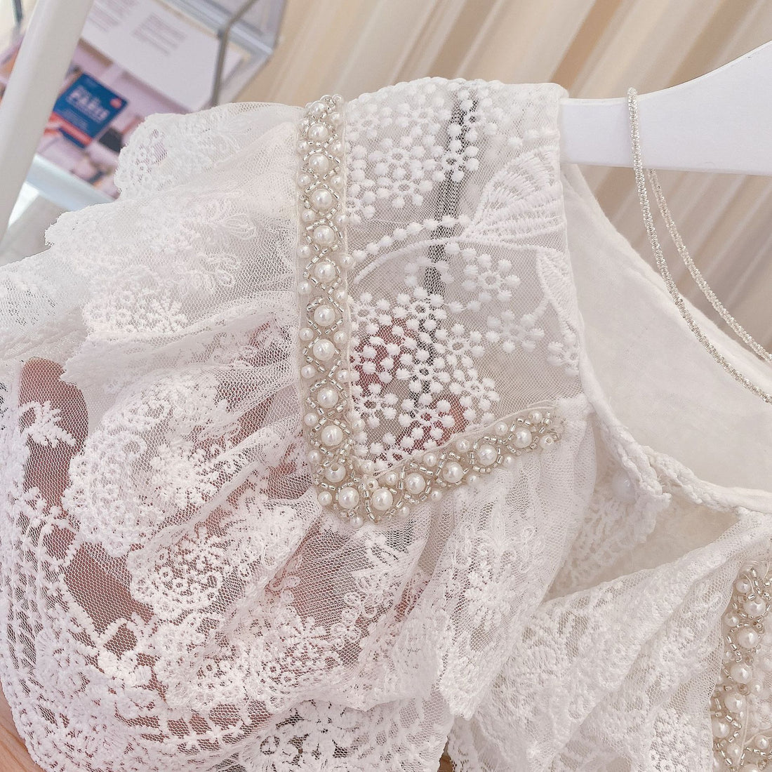 Korean Style Girls' Lace Collar Shirt